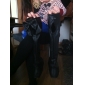 leatherette joelho calcanhar baixa botas altas festa / noite com sapatos bowknot (mais cores)