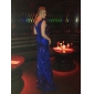 Trumpet/Mermaid V-neck Sweep/Brush Train Sequined Evening Dress inspired by Kellie Pickler 