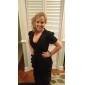 Chiffon Sheath/Column V-neck Floor-length Evening Dress inspired by Katharine Mcphee 