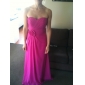 Sheath/Column Strapless Sweetheart Floor-length Chiffon Bridesmaid Dress 