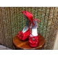 Satin Stiletto Peep Toe Wedding Shoes With Bow (More Colors)