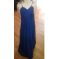 Sheath/Column Spaghetti Straps Floor-length Chiffon Junior Bridesmaid Dress