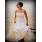 Ball Gown Sweetheart Chapel Train Satin Lace Wedding Dress With Wrap 