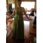  A-line Halter Floor-length Chiffon Bridesmaid Dress
