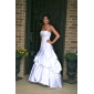 Ball Gown Sweetheart Chapel Train Satin Lace Wedding Dress With Wrap 