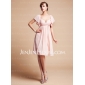 uma linha strapless do assoalho-comprimento chiffon vestido de noite