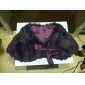 mouwloze faux fur met sjerp / linten bruids bruiloft jas / wrap
