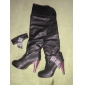 leatherette carretel joelho botas altas plataforma de calcanhar festa / noite de sapatos com lantejoulas (cores mais)