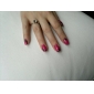 6 Nail Art Stickers French Style White/Black/Pin​k Lace