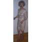 TS High End handgemaakte kralen Kant Half Sleeve Dress