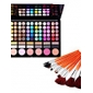Silky 78 Colors Makeup Eye Shadow Palette and Blushers (with Free Brushes)