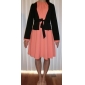 ts kvinners vintage to stykker som ruffle kjole