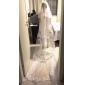 One-tier Tulle With Applique Cathedral Veil (More Colors)