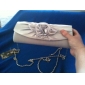 Gorgeous Shining Satin Shell With Applique Evening Handbags/ Clutches More Colors Available