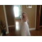 A-line Scoop Floor-length Taffeta Tulle Flower Girl Dress 