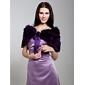 mouwloze faux fur met sjerp / linten bruids bruiloft jas / wrap