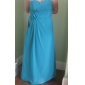 Sheath/Column Strapless Sweetheart Floor-length Chiffon Bridesmaid Dress 