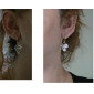 Shining Cubic Zirconia 14K Gold Plated Wedding Bridal Jewelry Set Including Necklace And Earrings