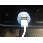 autolader voor de iPhone 2/iphone/ipod/usb aangedreven gadgets - dubbele usb-poort (wit)