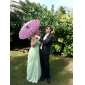 schede / kolom een ​​schouder lieverd vloer-length chiffon avondjurk