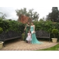 Sheath/Column Sweep/Brush Train Chiffon Evening Dress inspired by Fergie at Golden Globe 