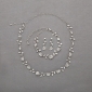schöne tschechische Strass-Legierung überzogen Hochzeit Halskette und Ohrringe Schmuck-Set