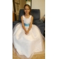 Ball Gown Scoop Floor-length Organza Satin Flower Girl Dress