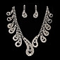 wunderschöne Strass Hochzeit Braut Halskette, Ohrringe Schmuck-Set
