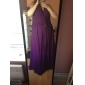  A-line Halter Floor-length Chiffon Bridesmaid Dress
