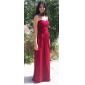 Sheath/Column Strapless Sweetheart Floor-length Chiffon Bridesmaid Dress 