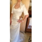 Tre quarti di lunghezza maniche da sposa in raso giacca / wrap matrimonio