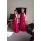 Sheath/Column Bateau Floor-length Chiffon Junior Bridesmaid Dress