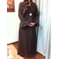 Sheath/Column Square Floor-length Satin And Chiffon Mother Of The Bride Dress With A Wrap