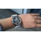 Unisex Quartz Uhr Mit Kristall Dekoration und Hohlgravur (Weiß)