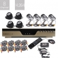 Ultra lav pris 8-kanals h.264 CCTV dvr kit (8 CMOS nightvision kameraer)