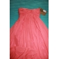 uma linha de varredura strapless / escova de trem chiffon vestido de noite