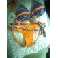 swimsuit multi-cor das senhoras do biquini da cabeçada