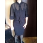 TS Ruffle Collar Three Quarter Sleeve Blouse Shirt
