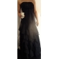  Sheath/Column Strapless Floor-length Chiffon Bridesmaid Dress