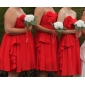 A-line Princess Sweetheart Knee-length Chiffon Bridesmaid Dress 