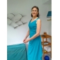 Sheath/ Column V-neck Floor-length Chiffon Matte Satin Mother of the Bride Dress