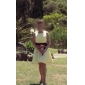 A-line Square Knee-length Satin Bridesmaid/ Wedding Party Dress