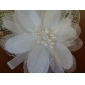 20cm x 10cm Gorgeous Tulle Wedding Bridal White Flower/ Corsage/ Headpiece