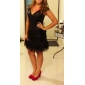 Sheath/Column V-neck Short/Mini Sequined Cocktail Dress 