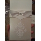 Vintage White Flor-de-lis Wedding Invitation With Insert (Set of 50)