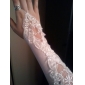 Satin Fingerless Wedding Bridal Elbow Length Gloves