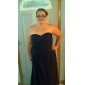 Sheath/Column Strapless Sweetheart Floor-length Chiffon Bridesmaid Dress 