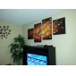 Hand-painted Floral Oil Painting with Stretched Frame - Set of 4