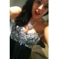 A-line Sweetheart Sweep/Brush Train Chiffon And Sequined Evening Dress 