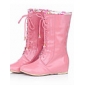 Lackleder niedrigen Ferse Mitte der Wade Stiefel / Schnürschuhe mit Spitzen-up Flitterwochen Schuhe (mehr Farben)